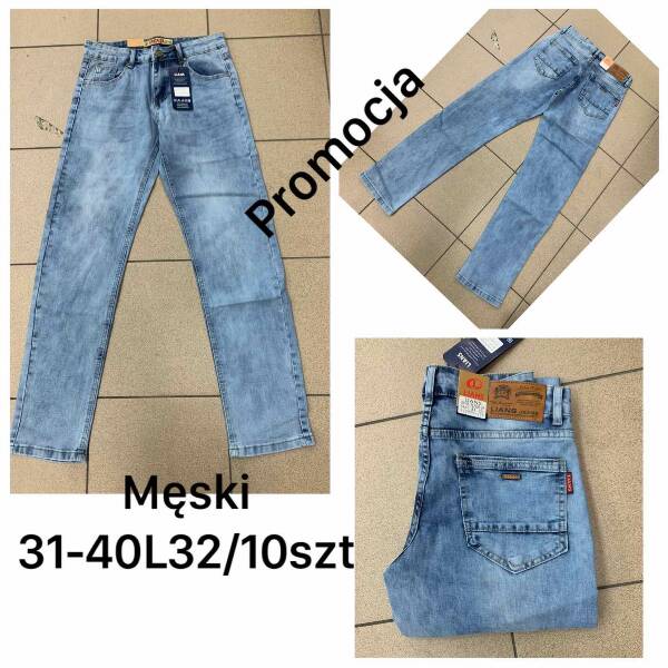 Spodnie jeansy meskie Roz 31-40 , 1 kolor Paczka 10 szt